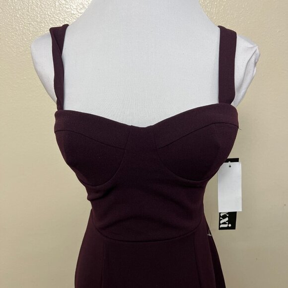 Trixxi Juniors' Womens Sweetheart-Neck Sleeveless Bodycon Dress Sz 1 in Red Wine - Picture 4 of 12
